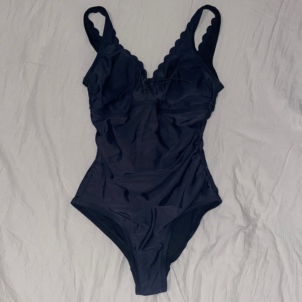 Kona sol one piece black bathing suit